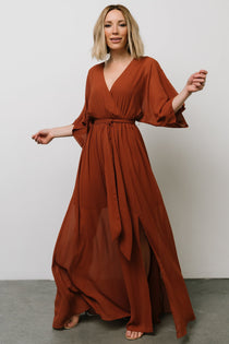 Kia Kimono Maxi Dress | Rust | Baltic Born